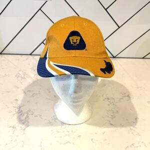 official Pumas UNAM soccer league cap gold blue adjustable unisex 10th. Mex